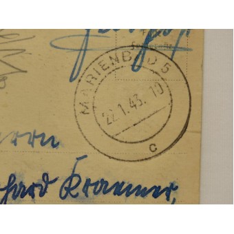 Luftwaffe postcard Oberleutnant Philipps with rare stamp. Espenlaub militaria
